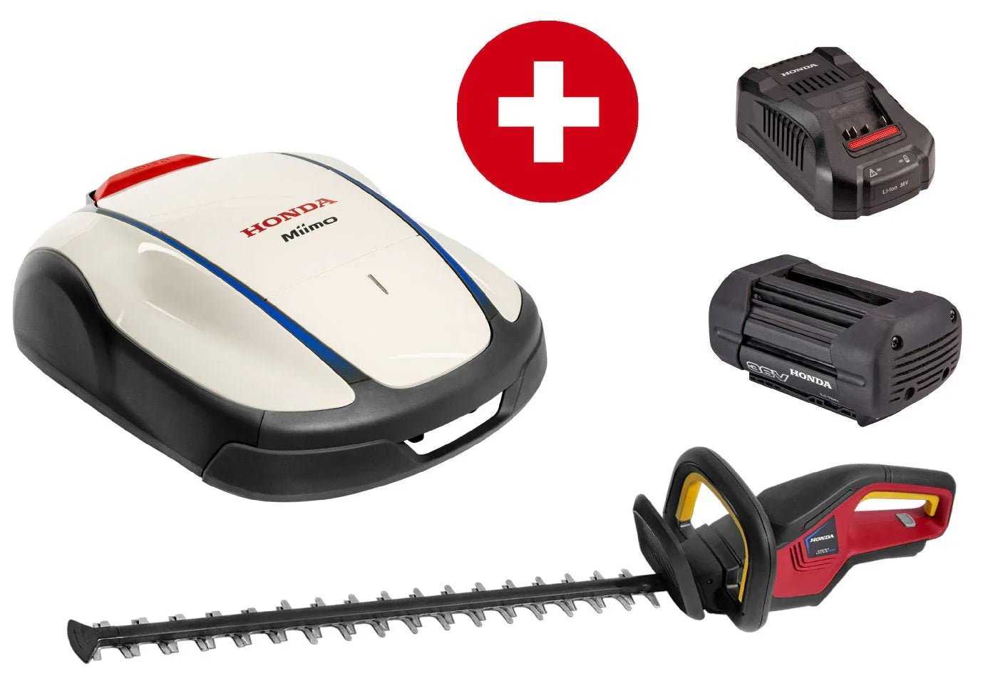 Honda Mähroboter Miimo HRM 2500 live Set Akku-Heckenschere inkl. Heckenschere, Akku und Ladegerät