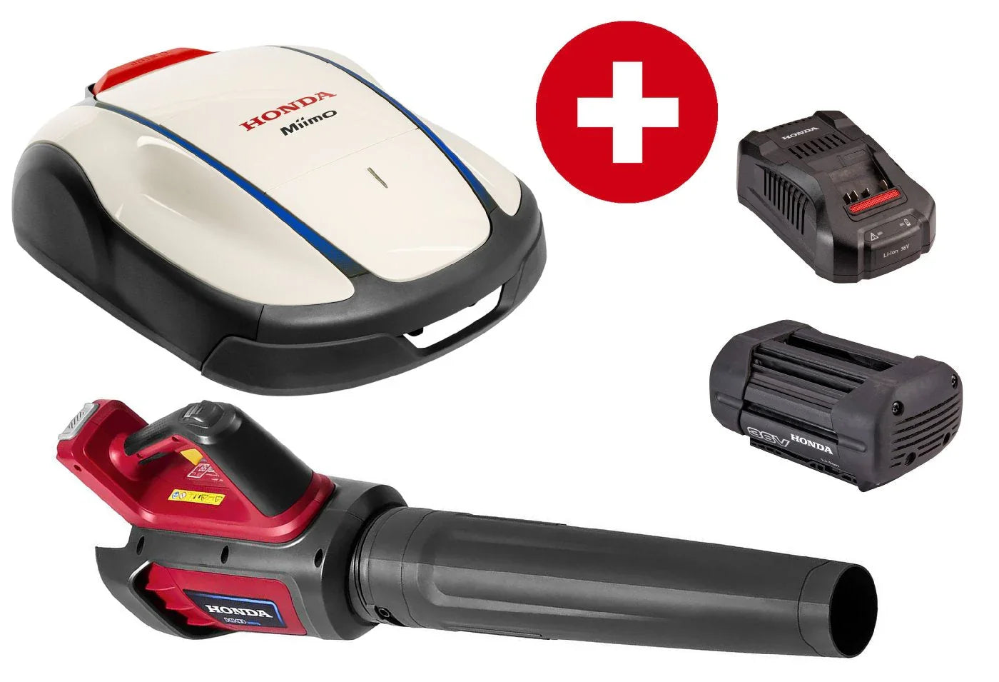 Honda Mähroboter Miimo HRM 2500 live Set Akku-Laubbläser inkl. Laubbläser, Akku und Ladegerät