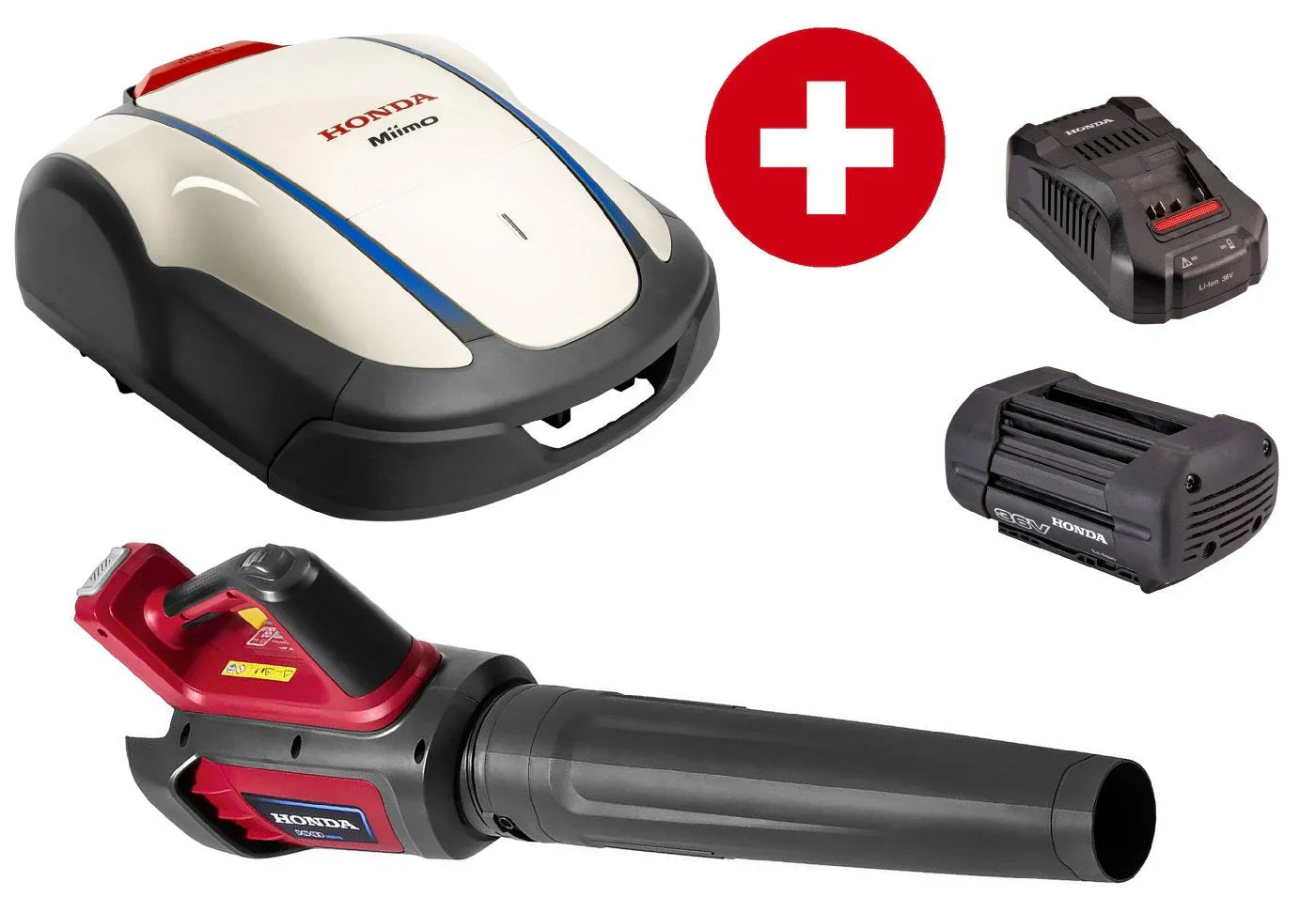 Honda Mähroboter Miimo HRM 4000 live Set Akku-Laubbläser inkl. Laubbläser, Akku und Ladegerät