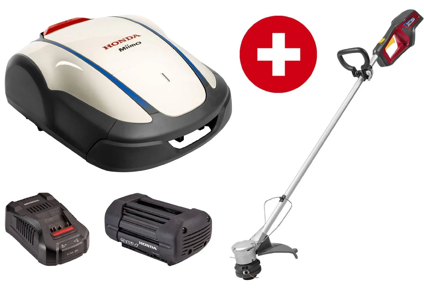 Honda Mähroboter Miimo HRM 4000 live Set Akku-Trimmer inkl. Trimmer, Akku und Ladegerät
