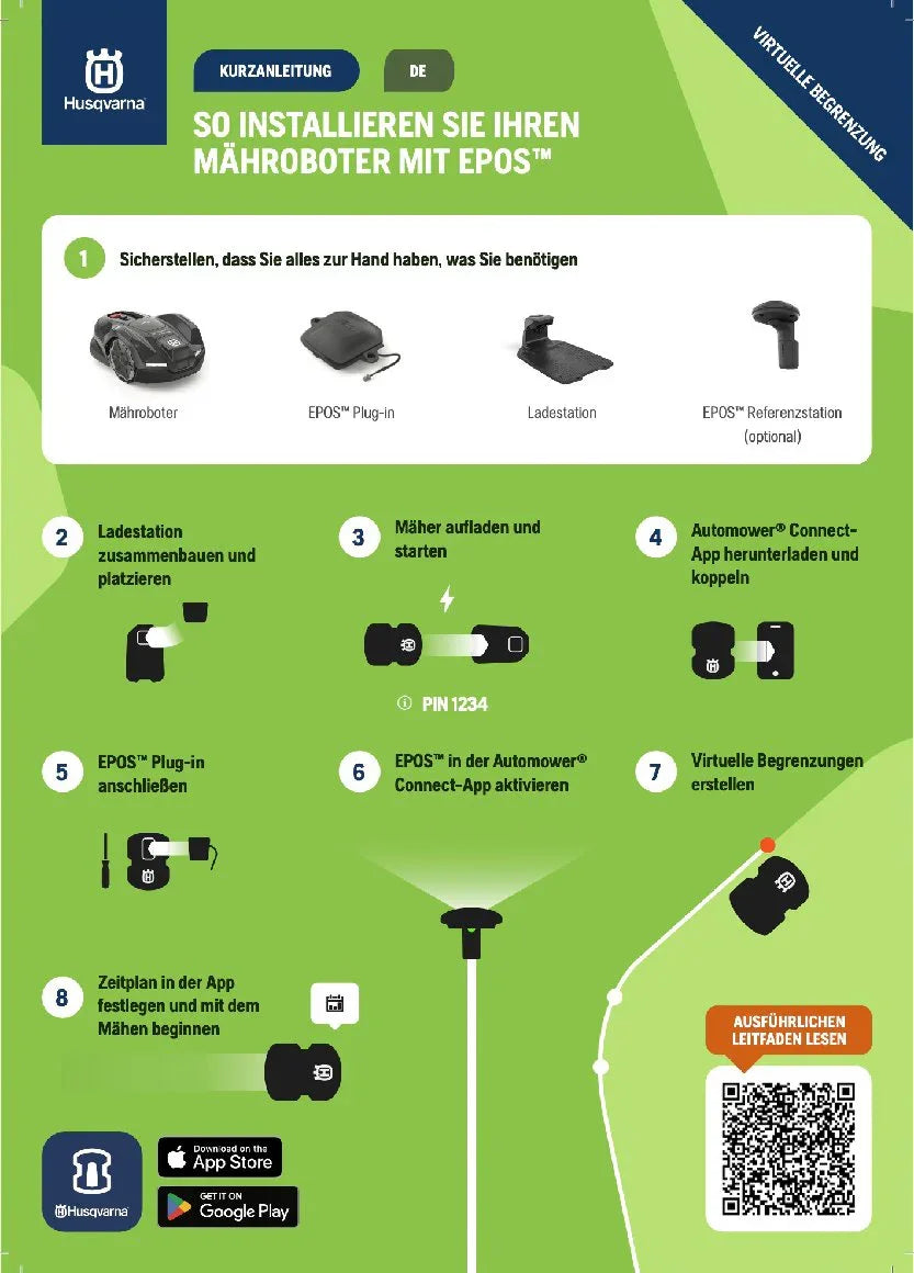 Husqvarna Automower 310E NERA - kabelloser Betrieb mit Zubehör möglich