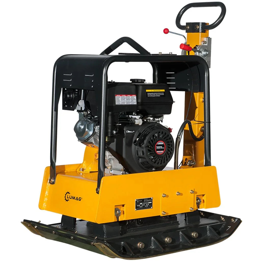 Lumag Benzin-Rüttelplatte RP 300 HPCA inkl. Gummimatte und Fahrwerk