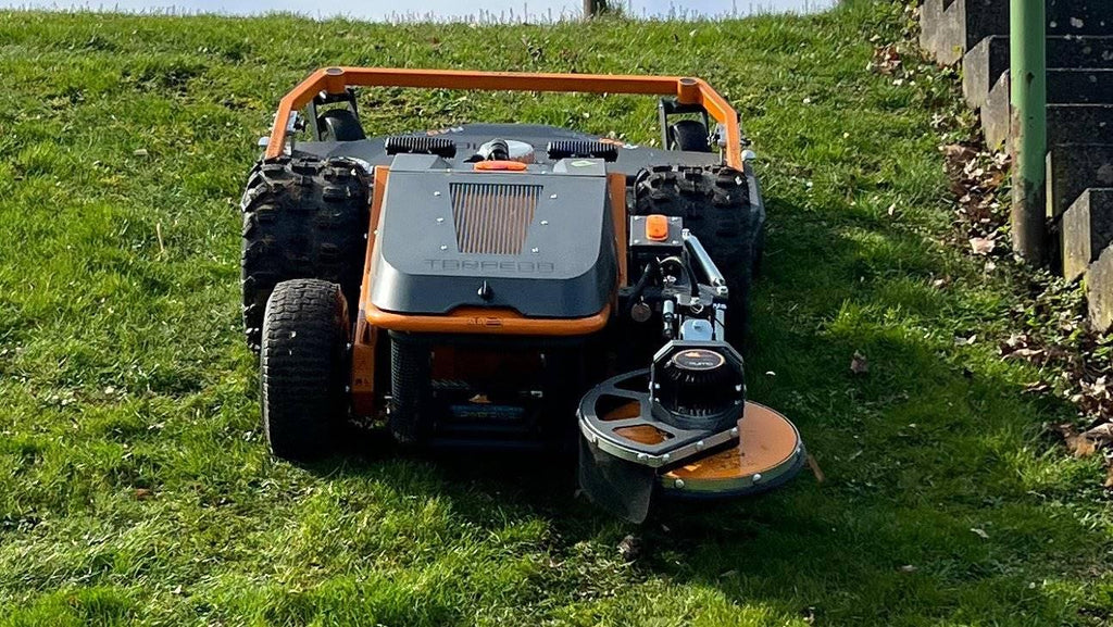 Raymo Auslegemäher schwenkbar mit Faden R14SFINX Flexarm Pfostenmäher