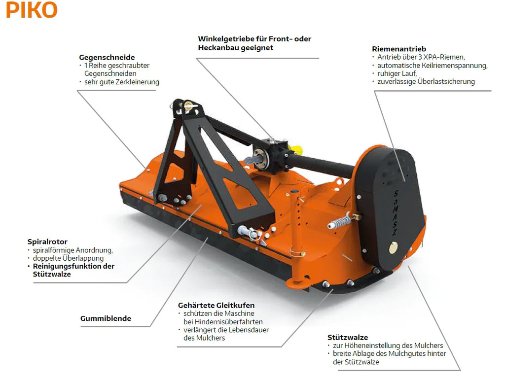 SaMASZ Schlegelmulcher Piko 130 H Front- / Heckmulcher