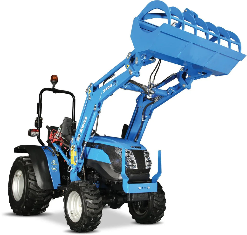 Solis Kompakttraktor 26 HST mit Frontlader, Schaufel und Galaxy-Pro Bereifung