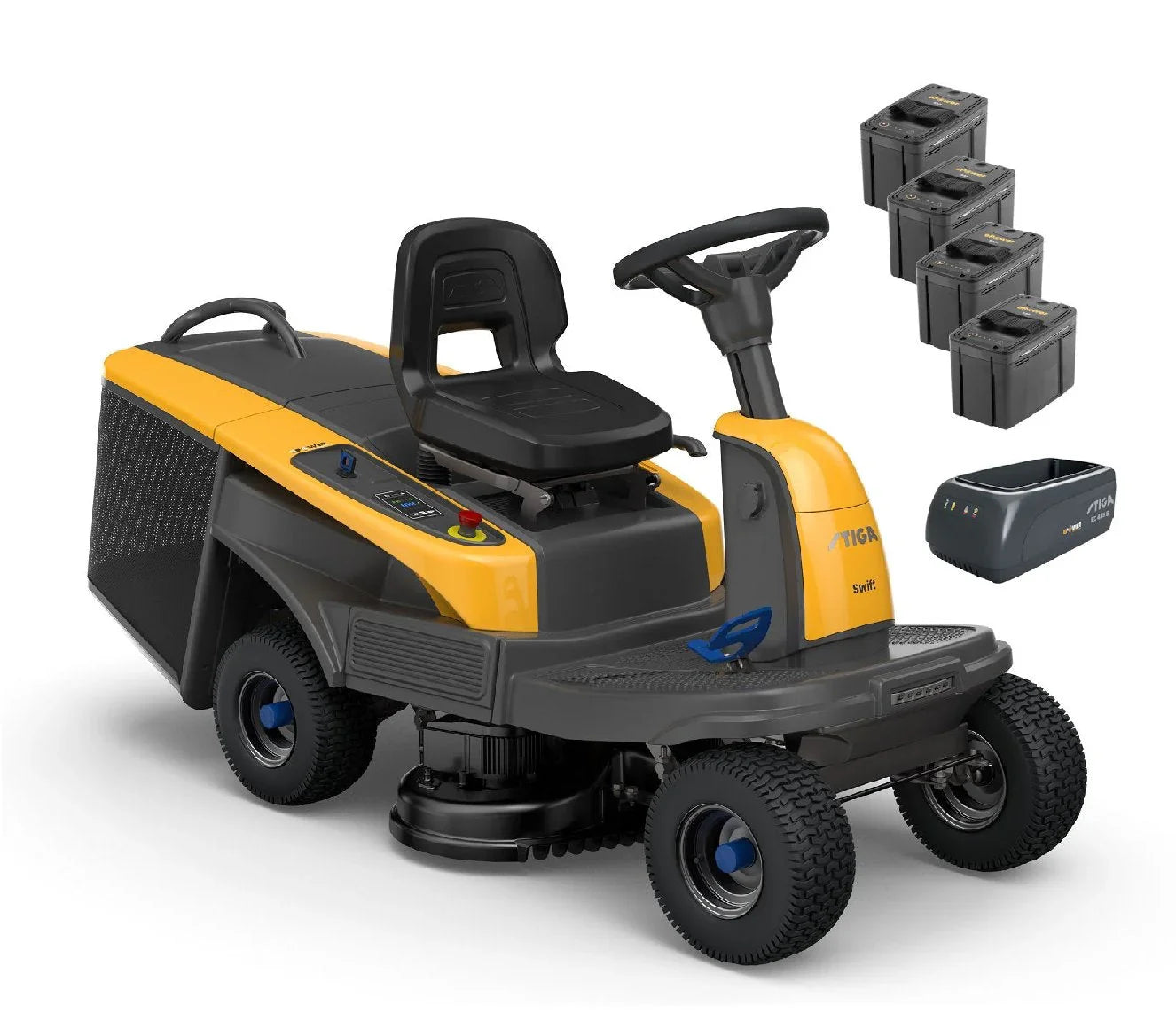 Stiga Aufsitzmäher Swift 372e -inkl. 4x 5 Ah Akkus und 1x Ladegerät