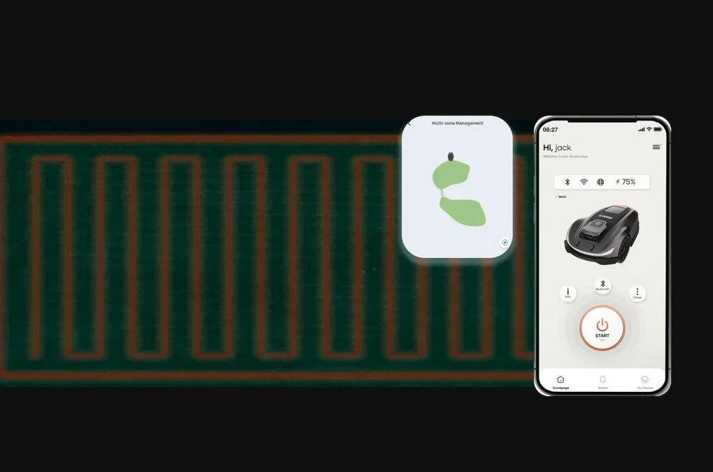 Sunseeker kabelloser Mähroboter Elite X5 - für große Rasenflächen mit Allradantrieb