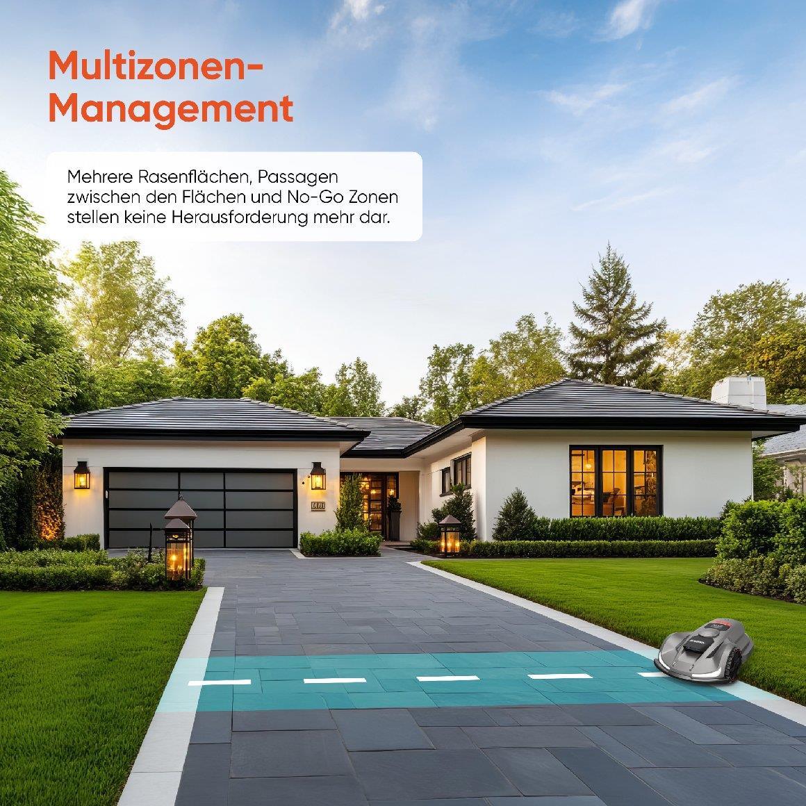 Sunseeker kabelloser Mähroboter Elite X7 Plus - für Sportplätze und Großflächen mit Allradantrieb