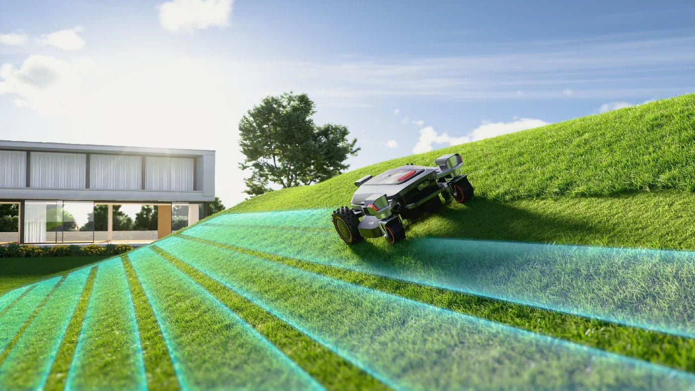 Sunseeker kabelloser Mähroboter X9 Plus für Sportplätze und Großflächen (mit Allradantrieb)