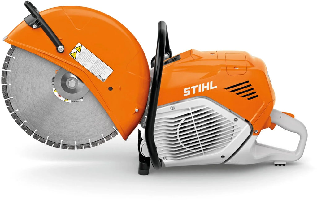 STIHL Benzin-Trennschleifer TS 910i mit 350 mm Kunstharz-Trennscheibe für Baustahl