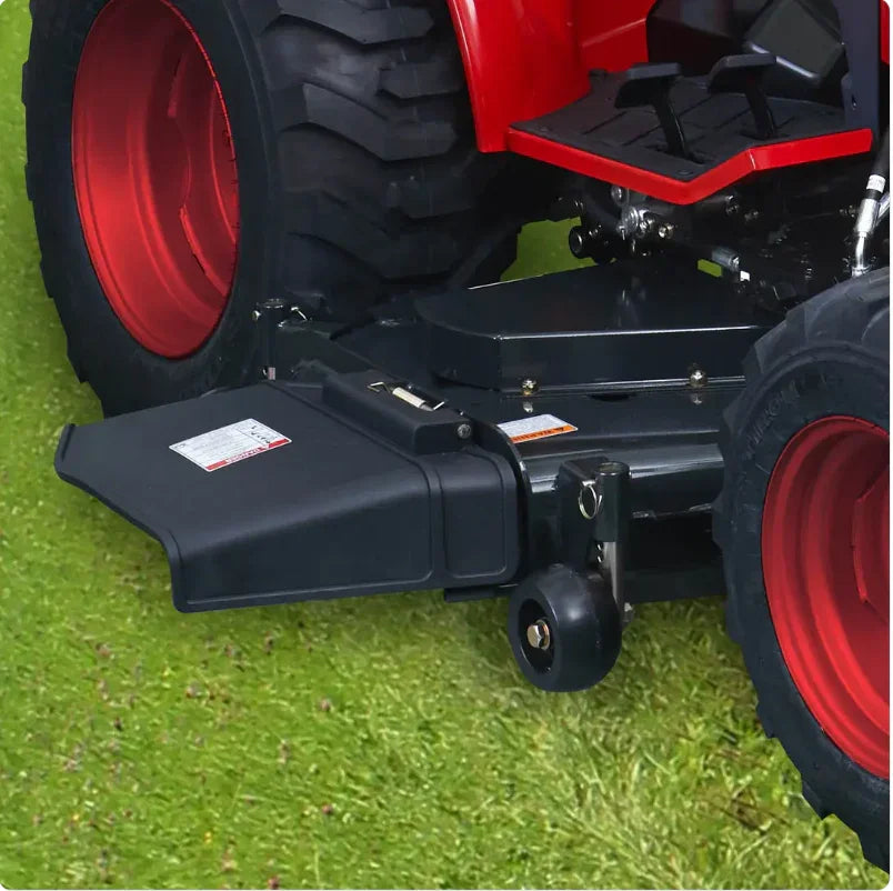 Tym Allrad-Kompakttraktor T255 mit Rasenbereifung, 153cm Zwischenachsmähwerk und Frontlader